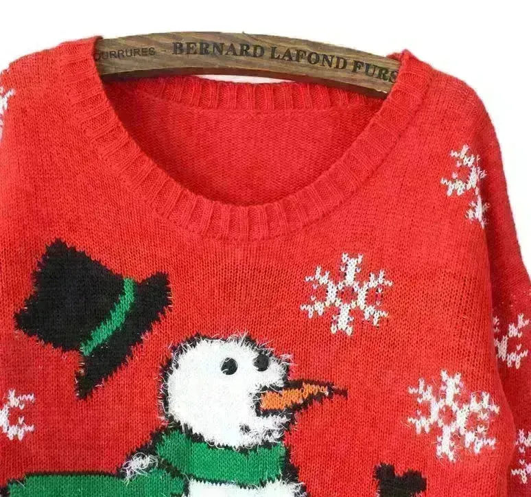 Little Snowman Christmas Sweater Snowflakes