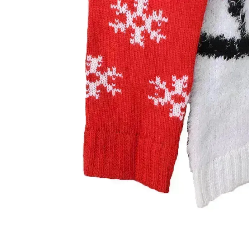 Little Snowman Christmas Sweater Snowflakes