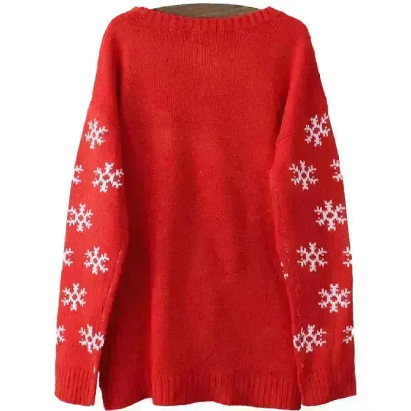 Little Snowman Christmas Sweater Snowflakes
