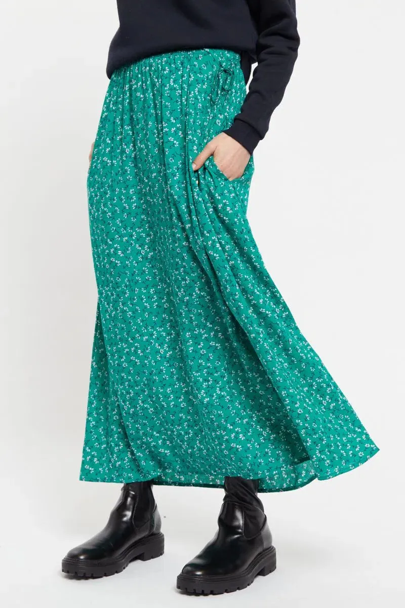 Louche Siri Naive Ditsy Print Midi Skirt