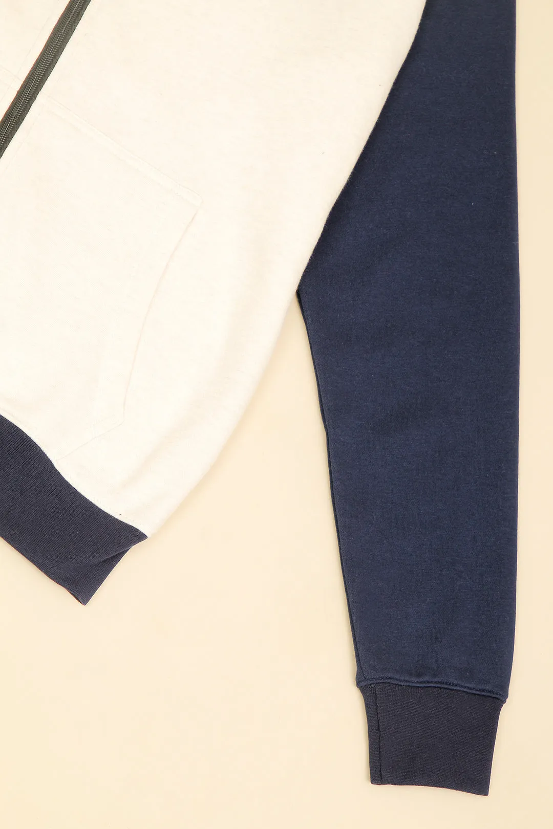 Men'S Raglan Sleeve Zipper Hood