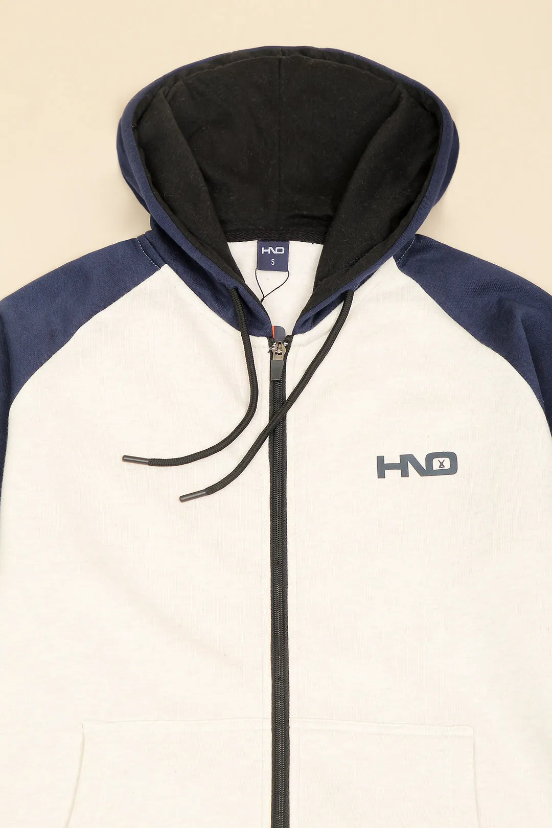 Men'S Raglan Sleeve Zipper Hood