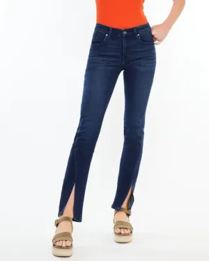 Mid-Rise Seam Cut Out Bootcut Jeans - Dark Wash - FINAL SALE