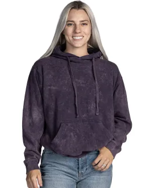 Mineral Wash Premium Fleece Hoodie - Aubergine