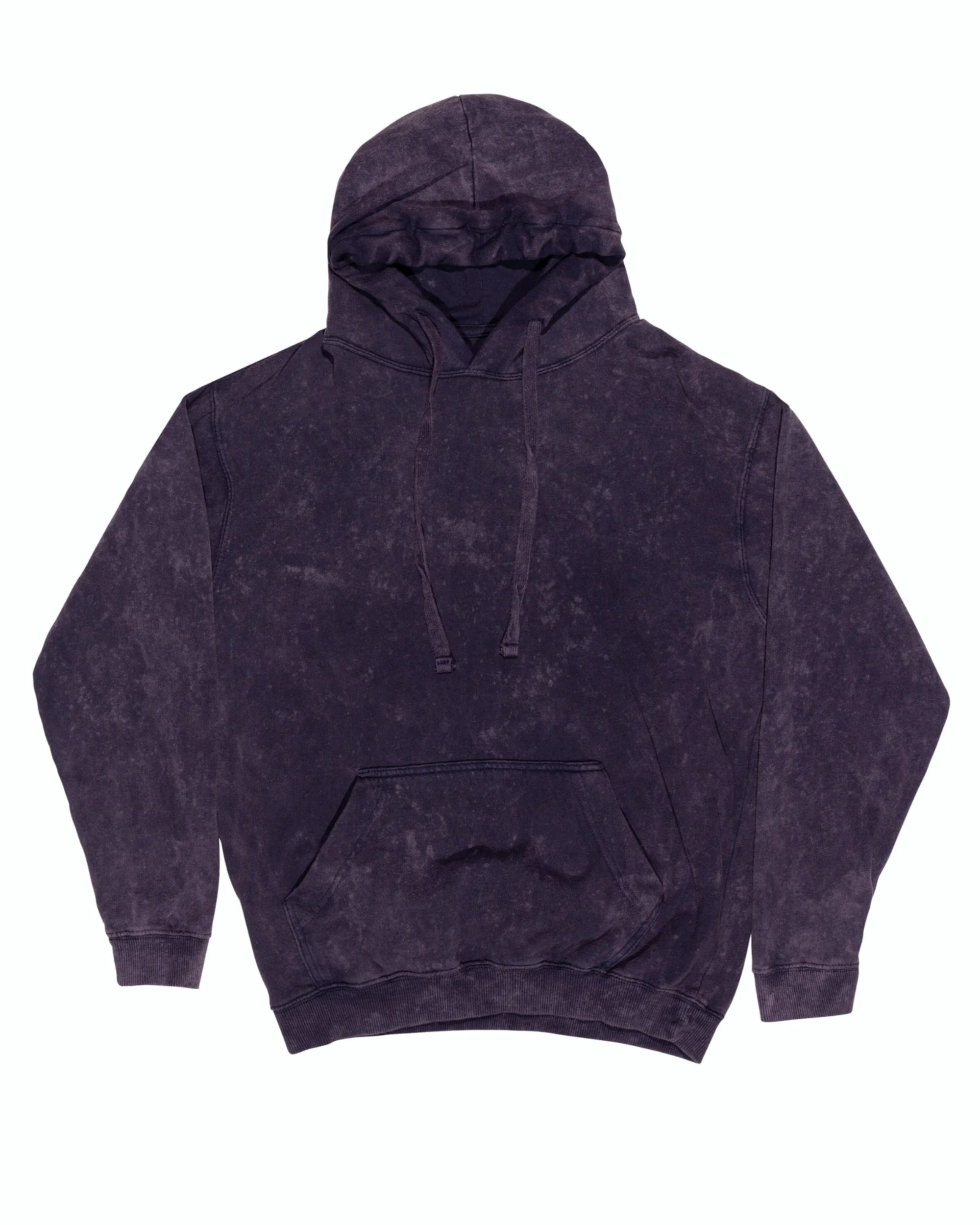 Mineral Wash Premium Fleece Hoodie - Aubergine