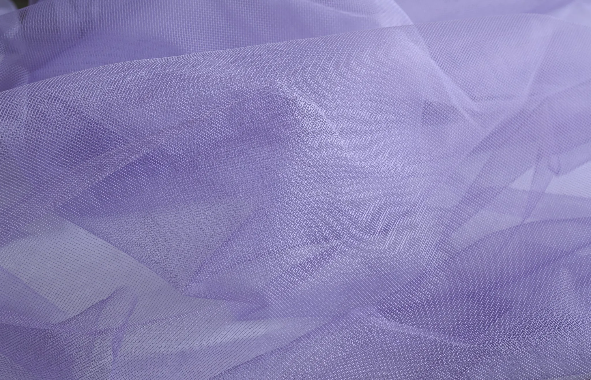 Mountains of Snow (Lilac) - Polyamide Tulle