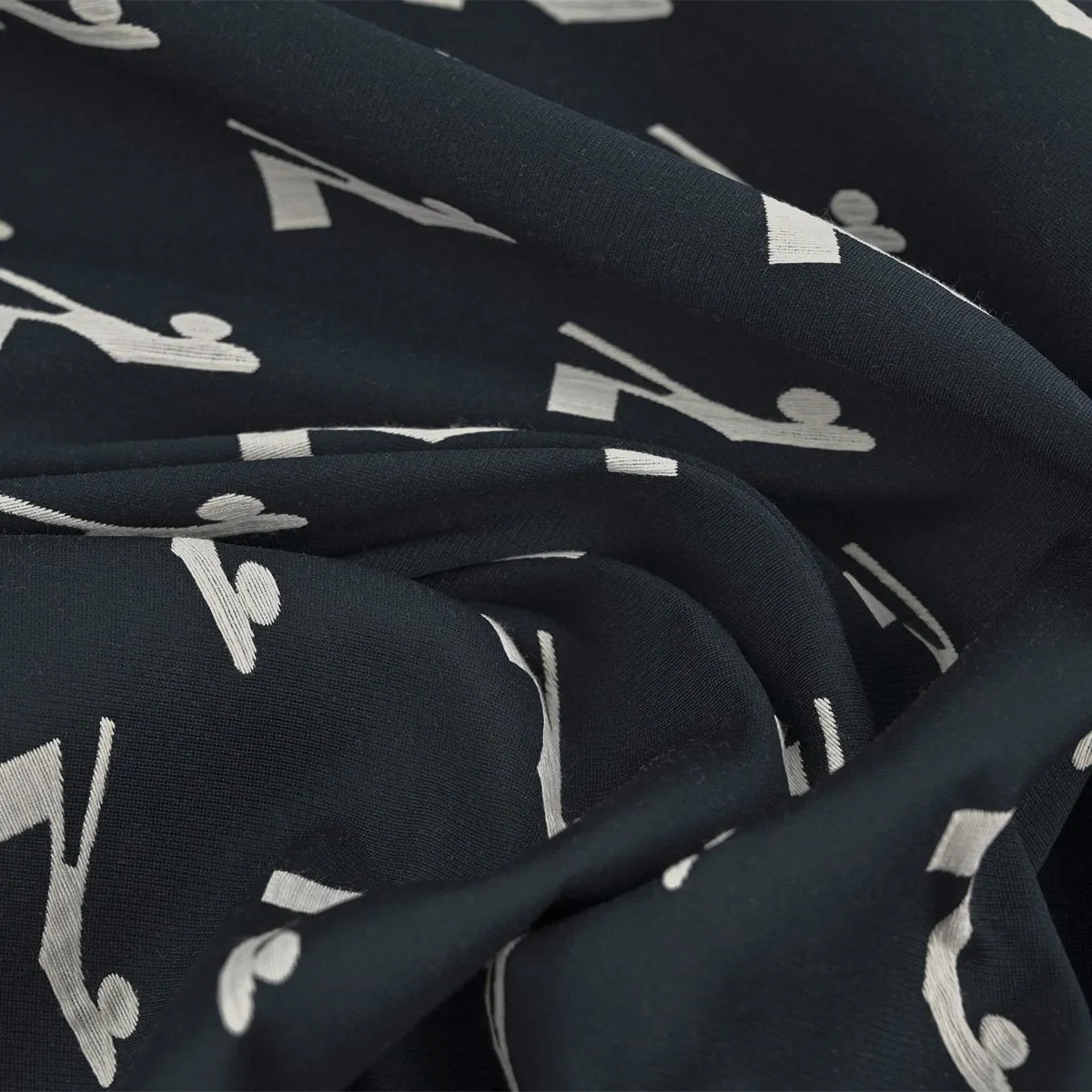 Navy Jacquard Fabric 99773