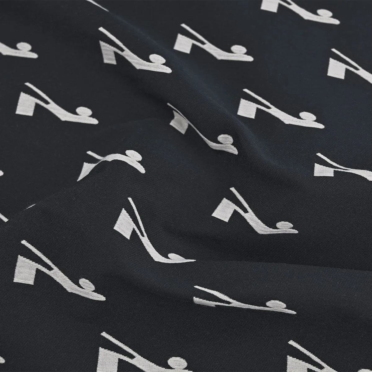 Navy Jacquard Fabric 99773