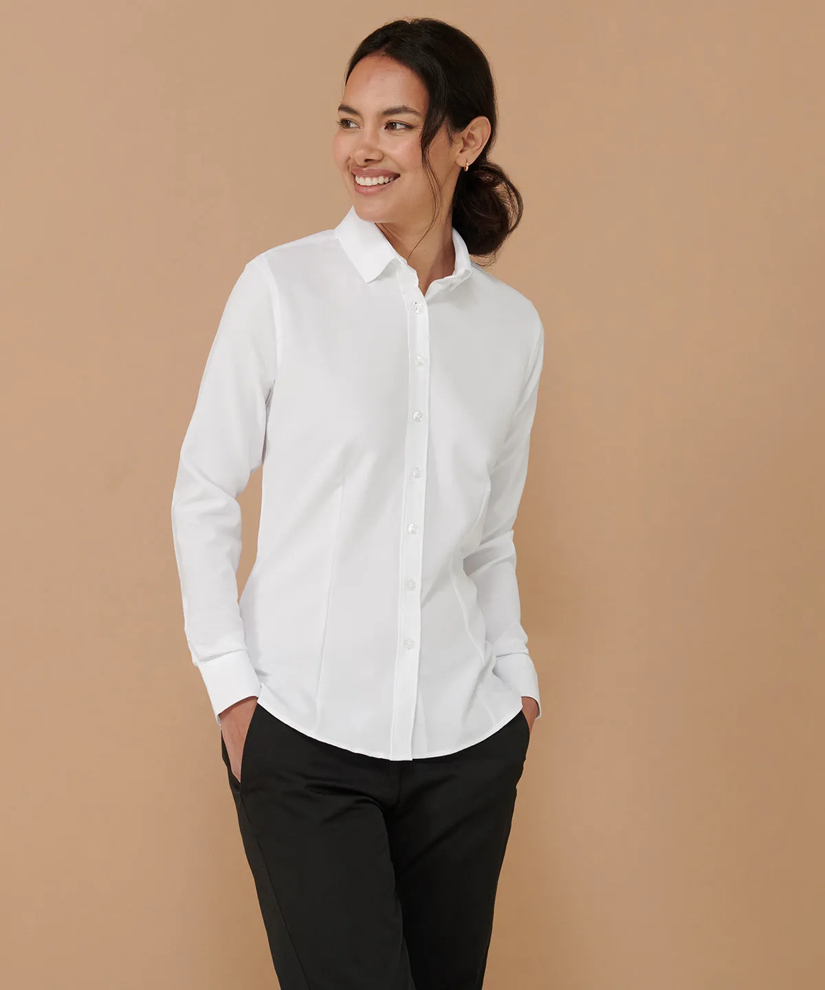 Navy - Women's wicking antibacterial long sleeve shirt