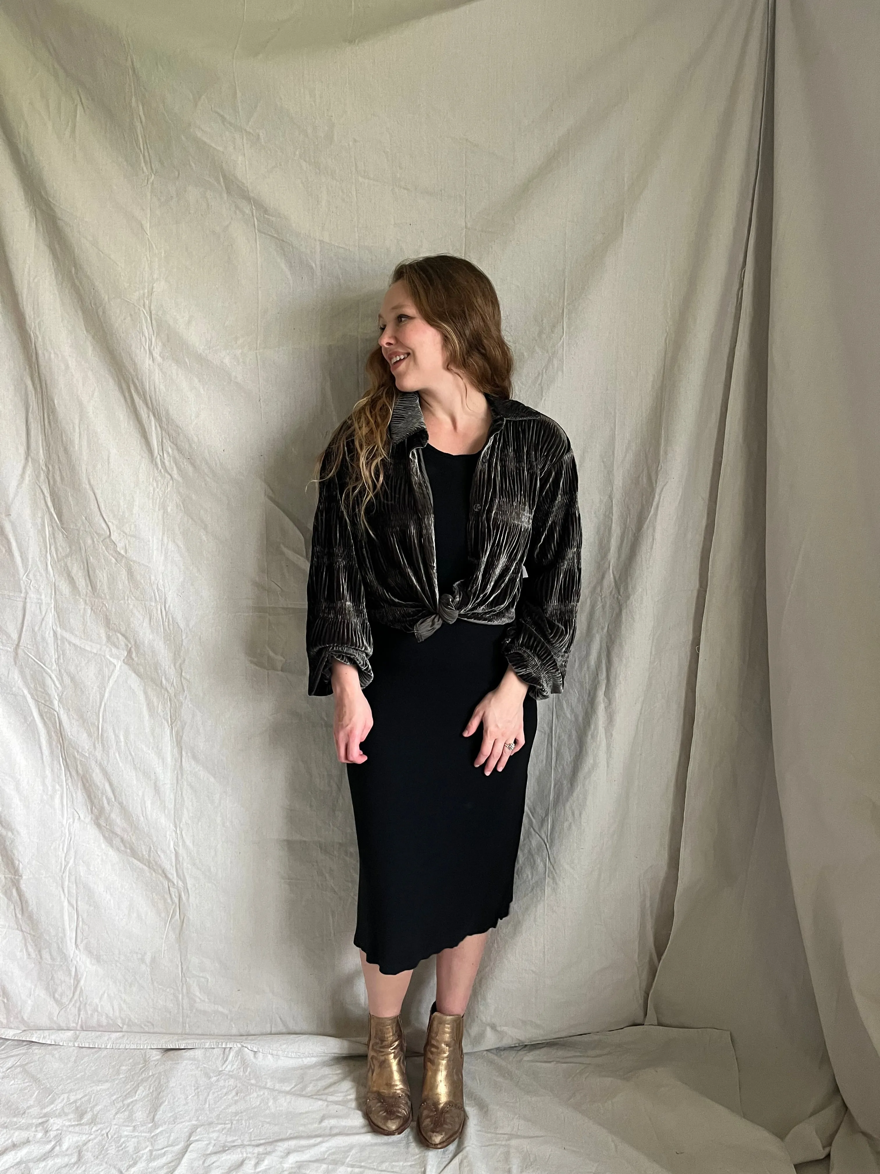 Norrie Velvet button down