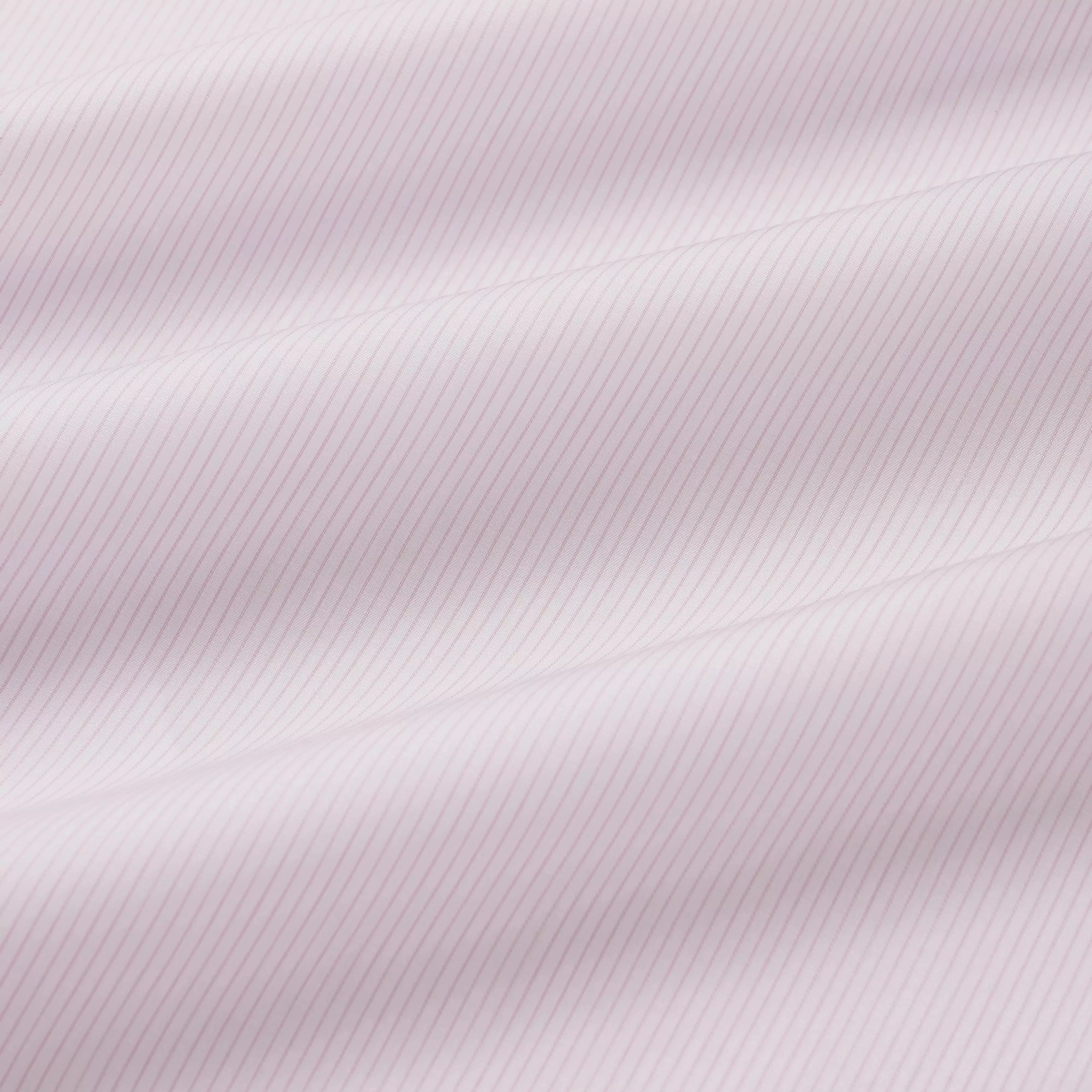 Pale Pink & White Tailored Fit Precise Hairline Stripe Dress Shirt