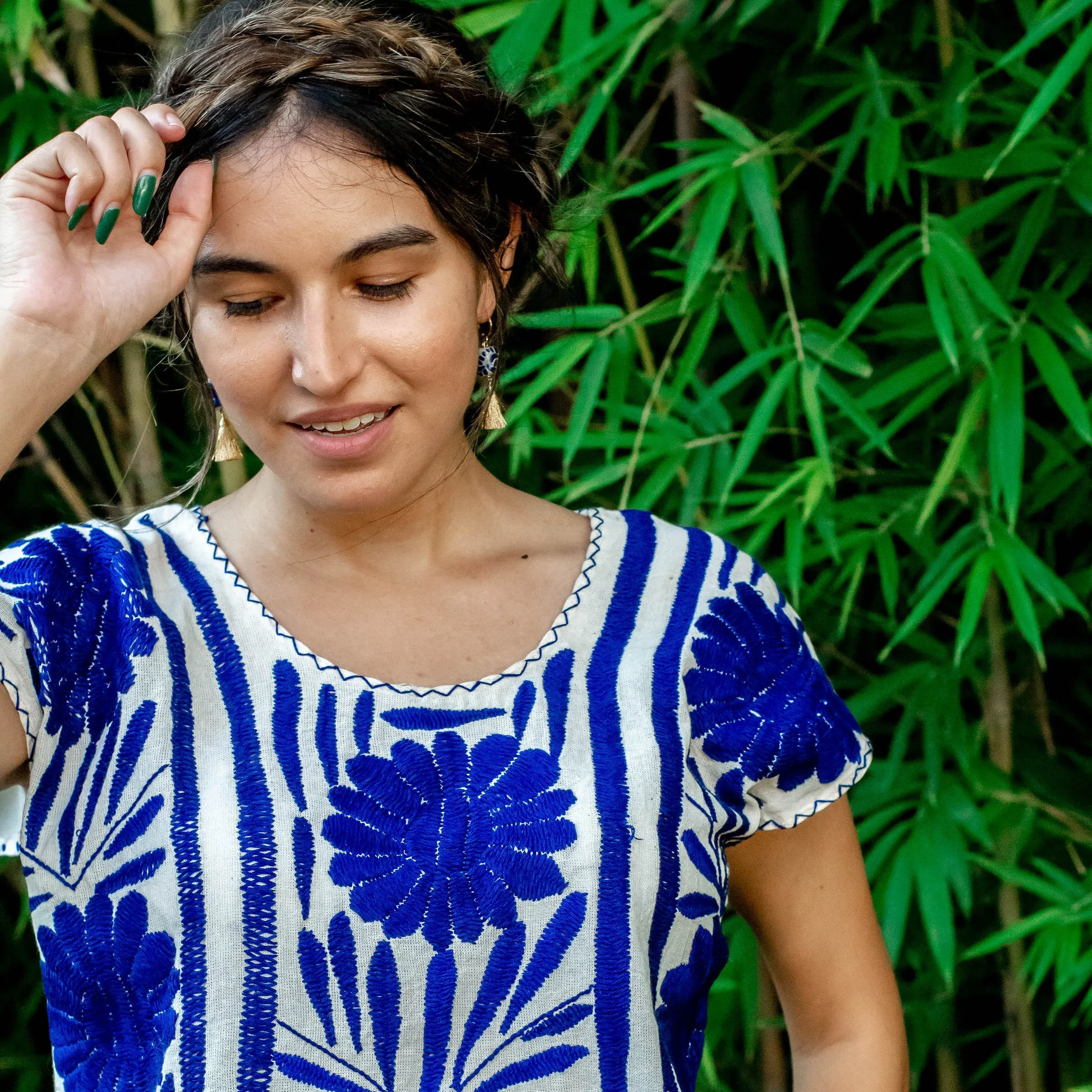 Palmita Blouse - Hand Embroidered in Oaxaca