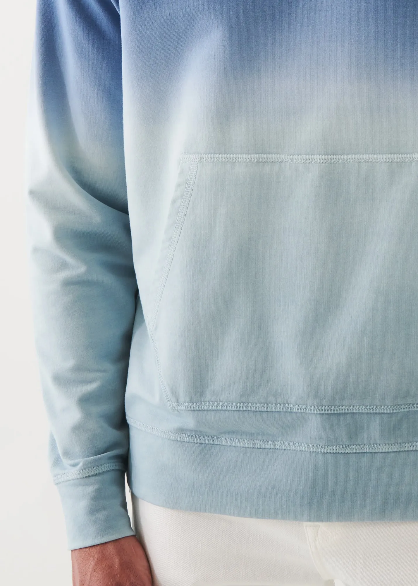 Pima Cotton French Terry Degrade Popover Hoodie