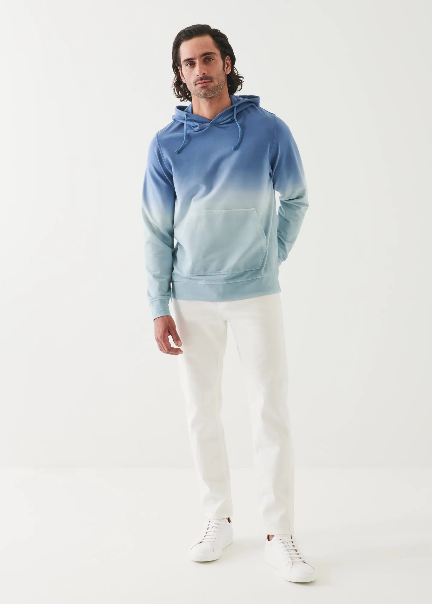 Pima Cotton French Terry Degrade Popover Hoodie