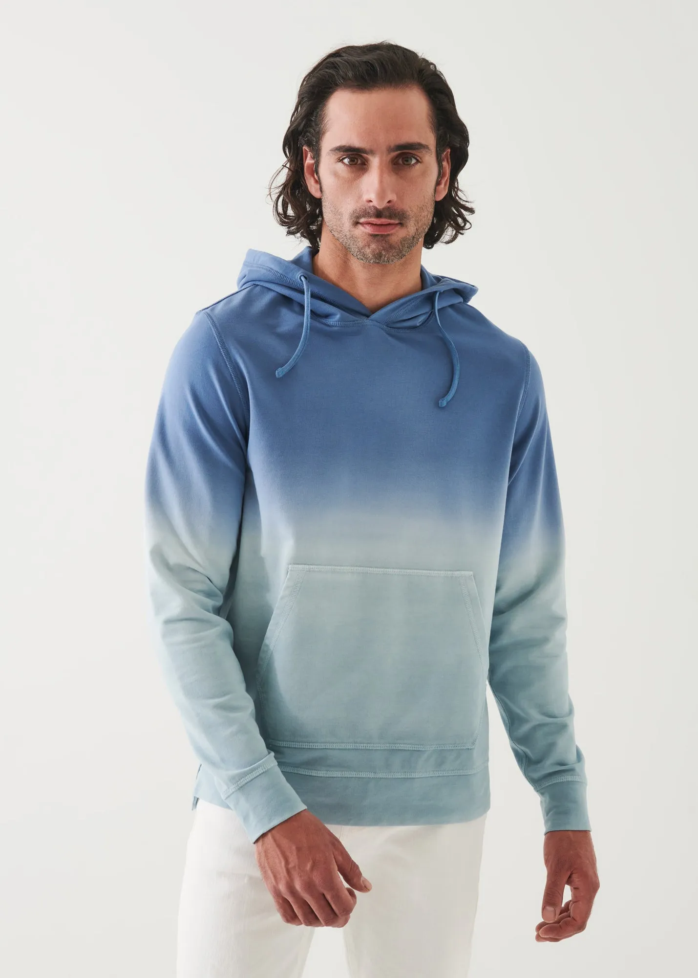 Pima Cotton French Terry Degrade Popover Hoodie