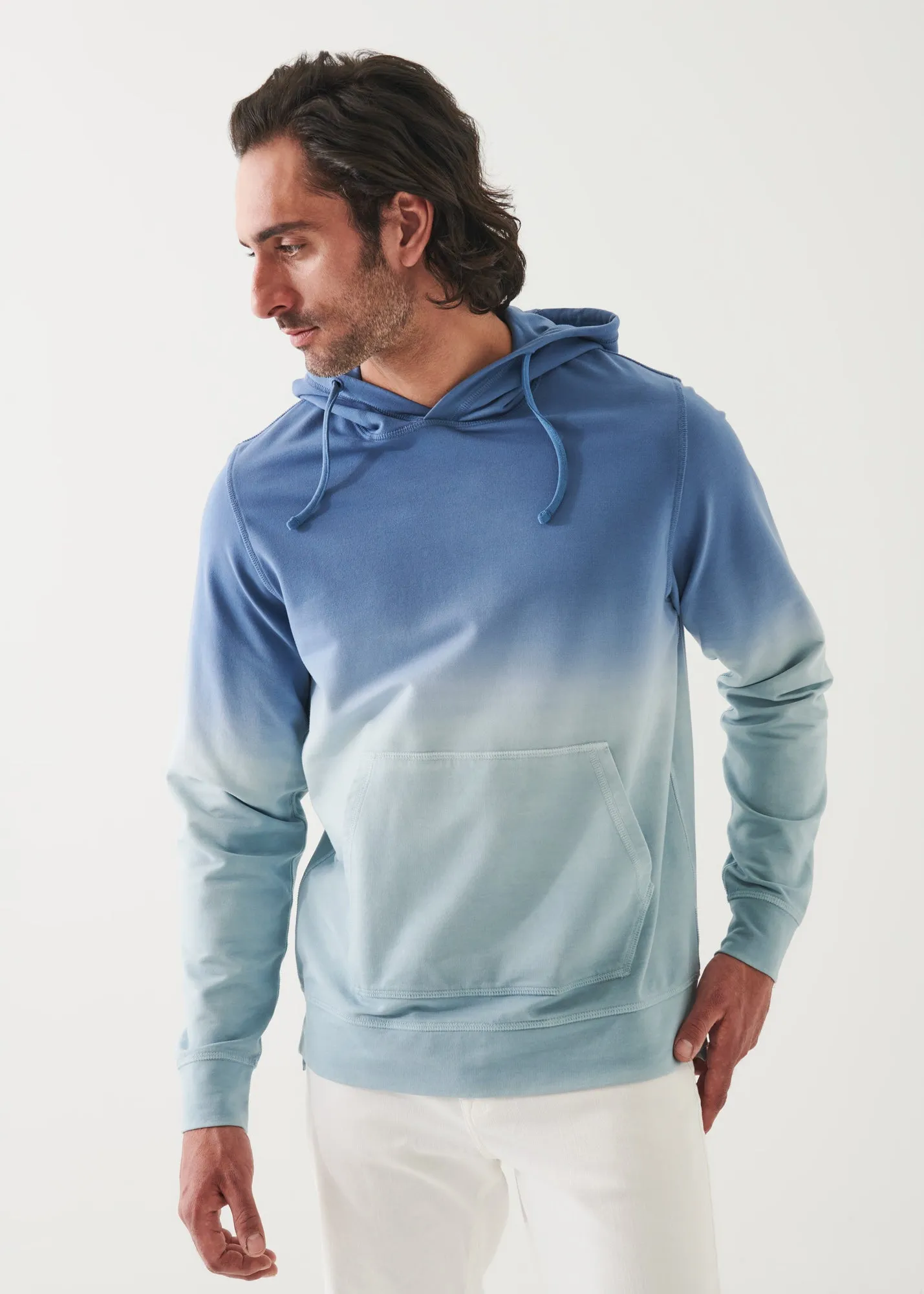 Pima Cotton French Terry Degrade Popover Hoodie