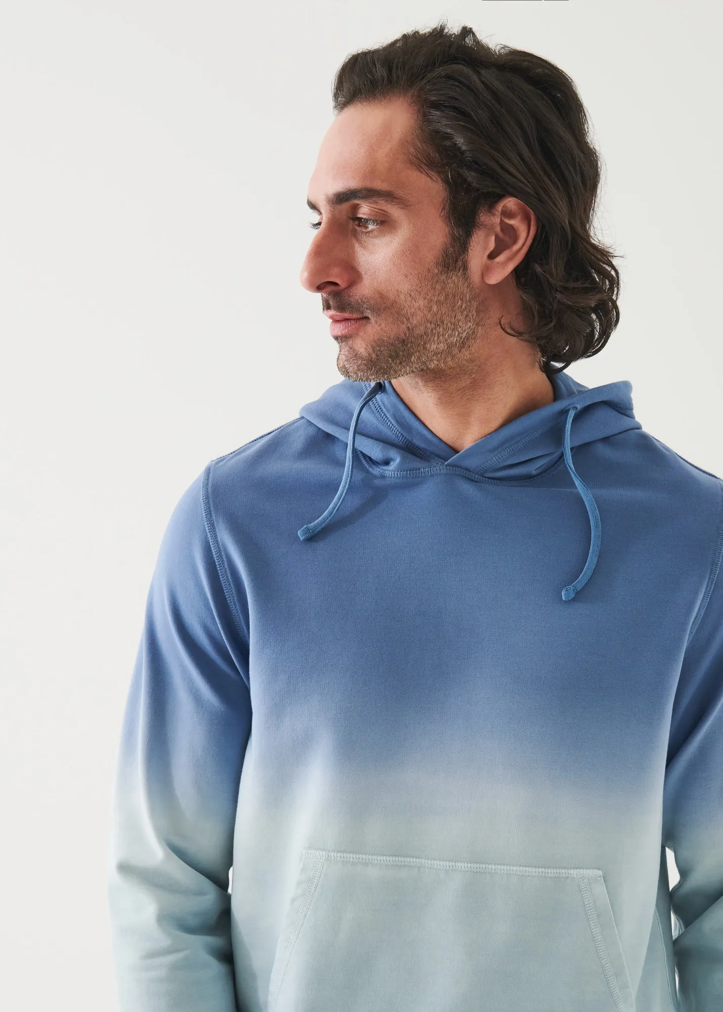 Pima Cotton French Terry Degrade Popover Hoodie