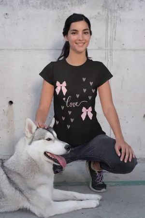 "Love & Bows" Women's T-Shirt – Cute & Feminine Faith-Based Tee