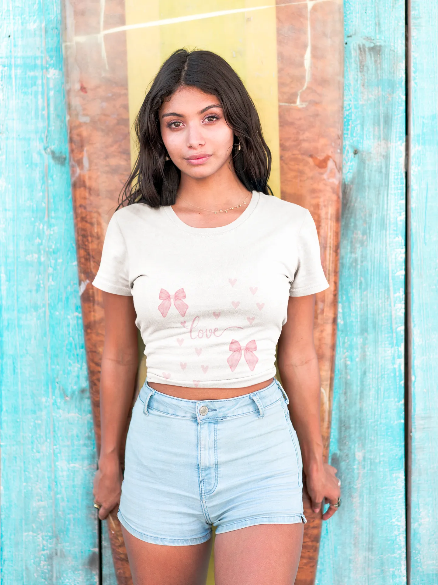 "Love & Bows" Women's T-Shirt – Cute & Feminine Faith-Based Tee