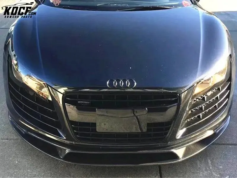 R8 Front Splitter Front Bumper Chin Lip Spoiler For Audi R8 08-15 Carbon Fiber Body Kit