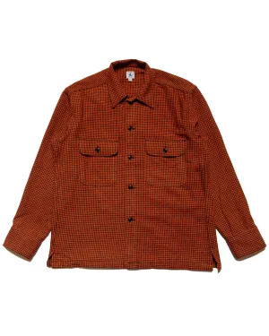 Randy's Garments Over Shirt 50/50 Houndstooth Deep Orange