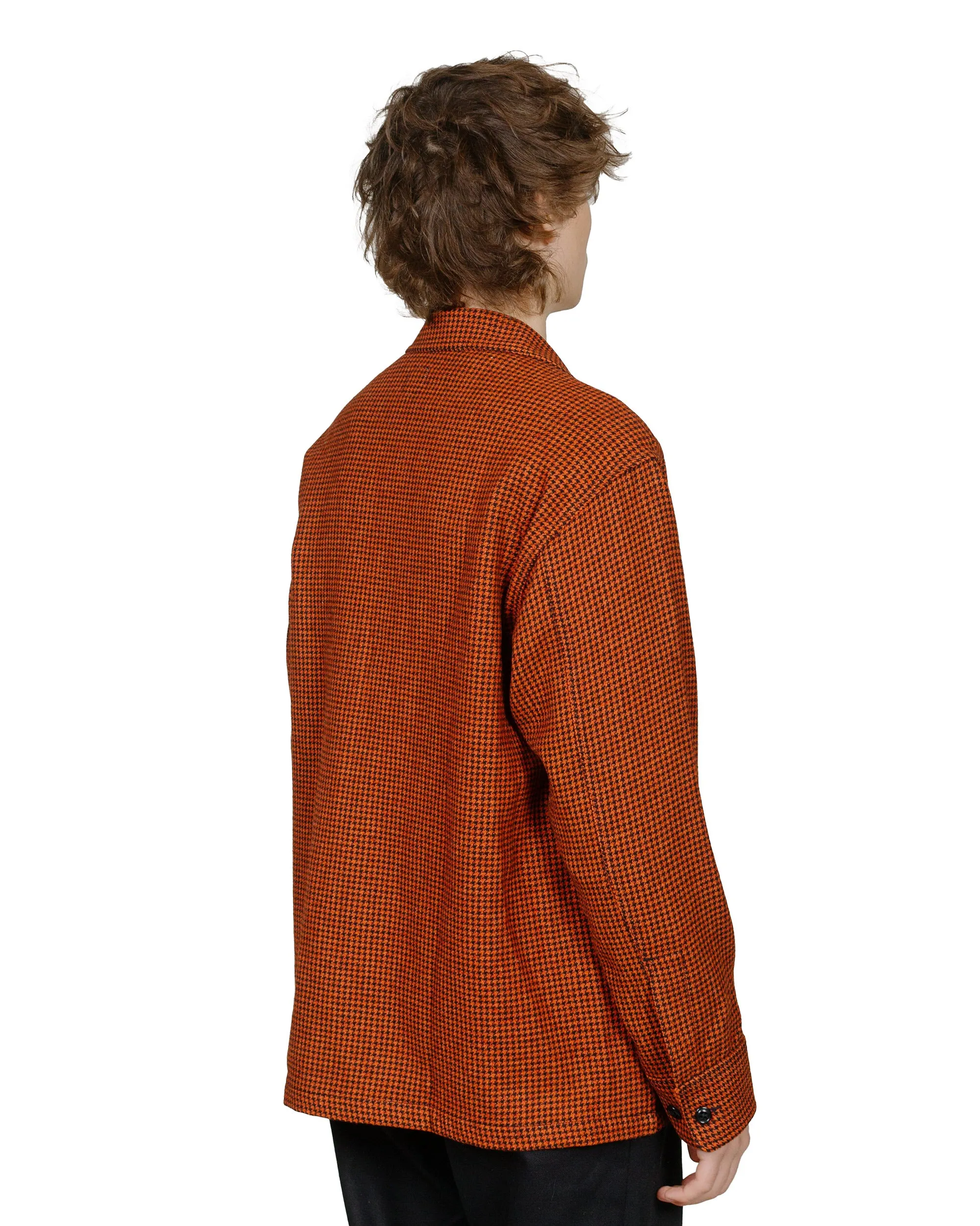 Randy's Garments Over Shirt 50/50 Houndstooth Deep Orange