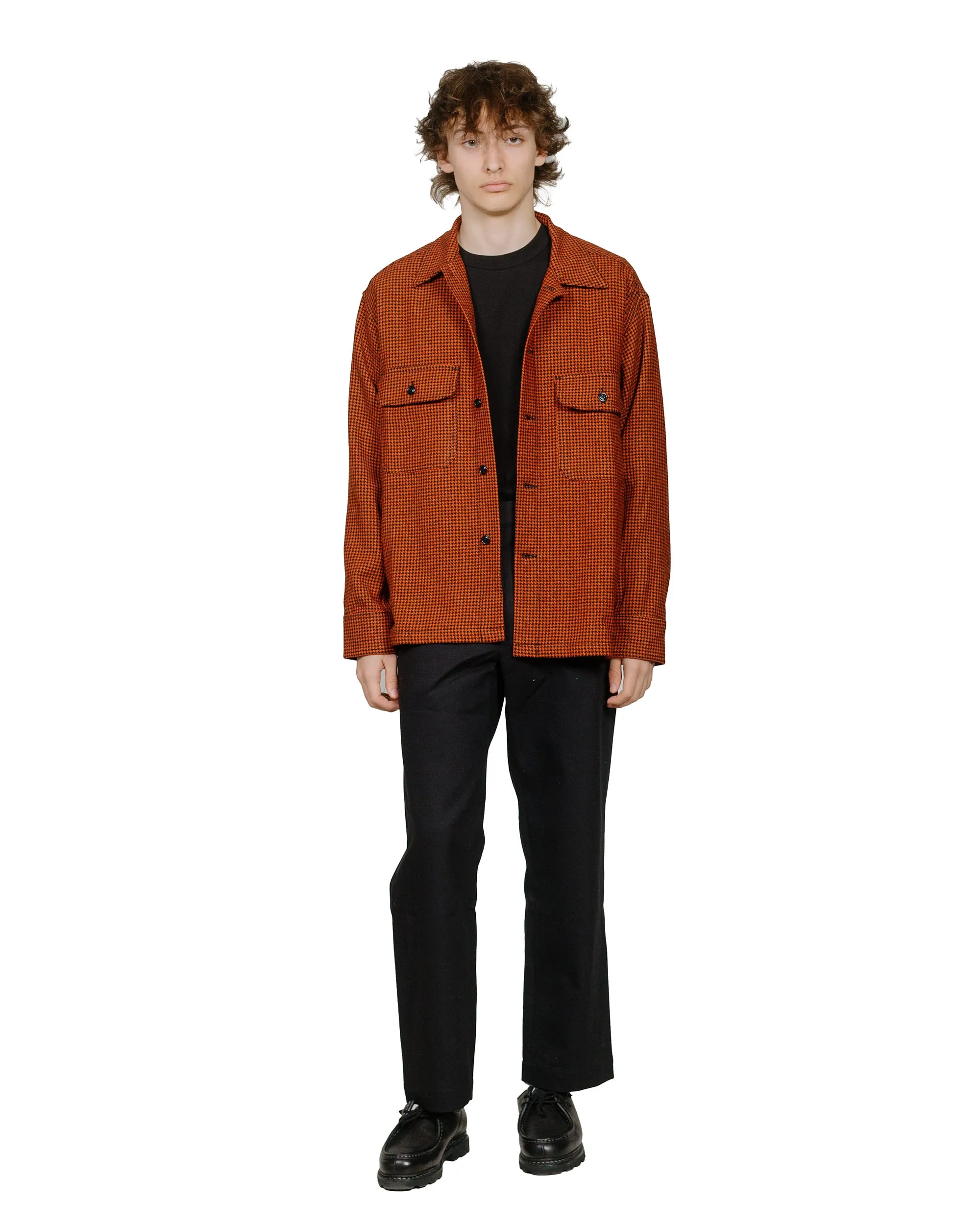 Randy's Garments Over Shirt 50/50 Houndstooth Deep Orange
