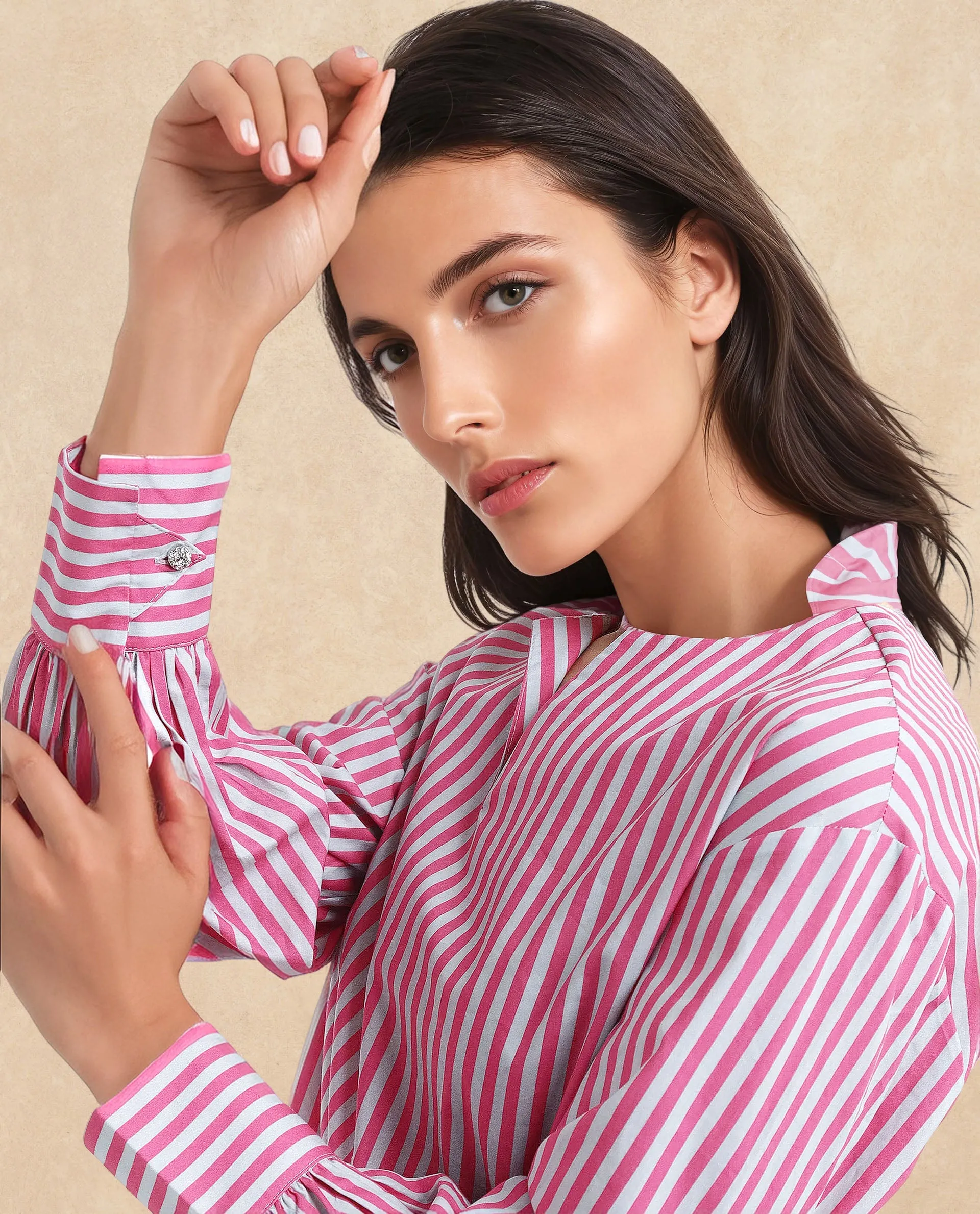 Rareism Women Myrto Pink Printed Top