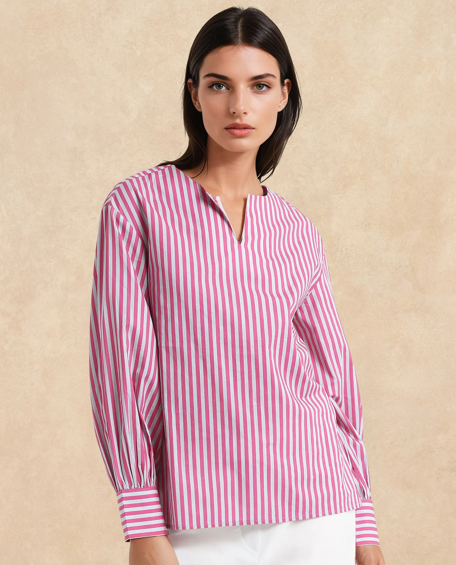 Rareism Women Myrto Pink Printed Top