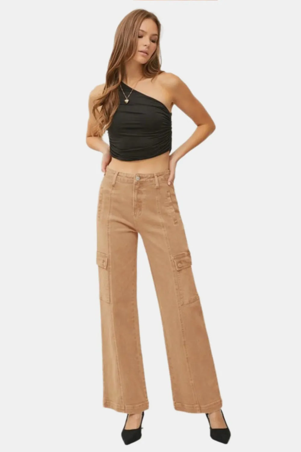 Reyna High Rise Wide Leg Cargo Jeans