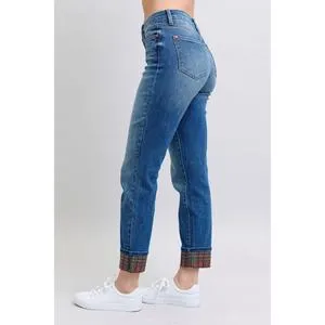 RISEN Full Size High Rise Wide Leg Jeans with Slanted Pockets trendy jean waist Basic Fit Womenswear Comfortable Style Pants