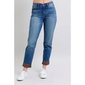 RISEN Full Size High Rise Wide Leg Jeans with Slanted Pockets trendy jean waist Basic Fit Womenswear Comfortable Style Pants