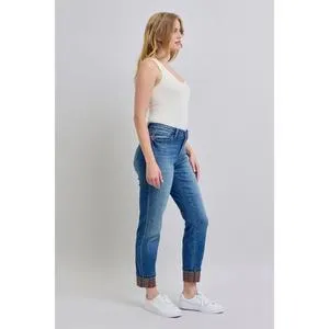 RISEN Full Size High Rise Wide Leg Jeans with Slanted Pockets trendy jean waist Basic Fit Womenswear Comfortable Style Pants