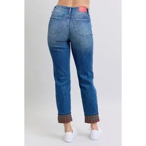 RISEN Full Size High Rise Wide Leg Jeans with Slanted Pockets trendy jean waist Basic Fit Womenswear Comfortable Style Pants
