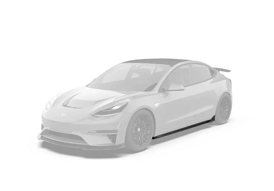 Robot Craftsman Crypton Side Skirts for Tesla Model 3 Performance/Base Carbon Fiber/FRP