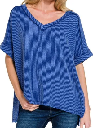 Savannah Ribbed Hi-Low top