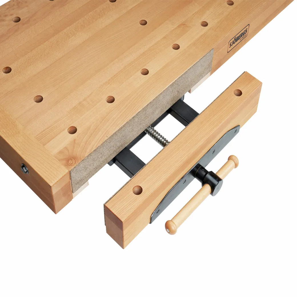 Sjöbergs European Beech Elite 1500 Professional Workbench with Optional Storage Cabinet 59" x 29" with 3-3/8" Top (DCE)