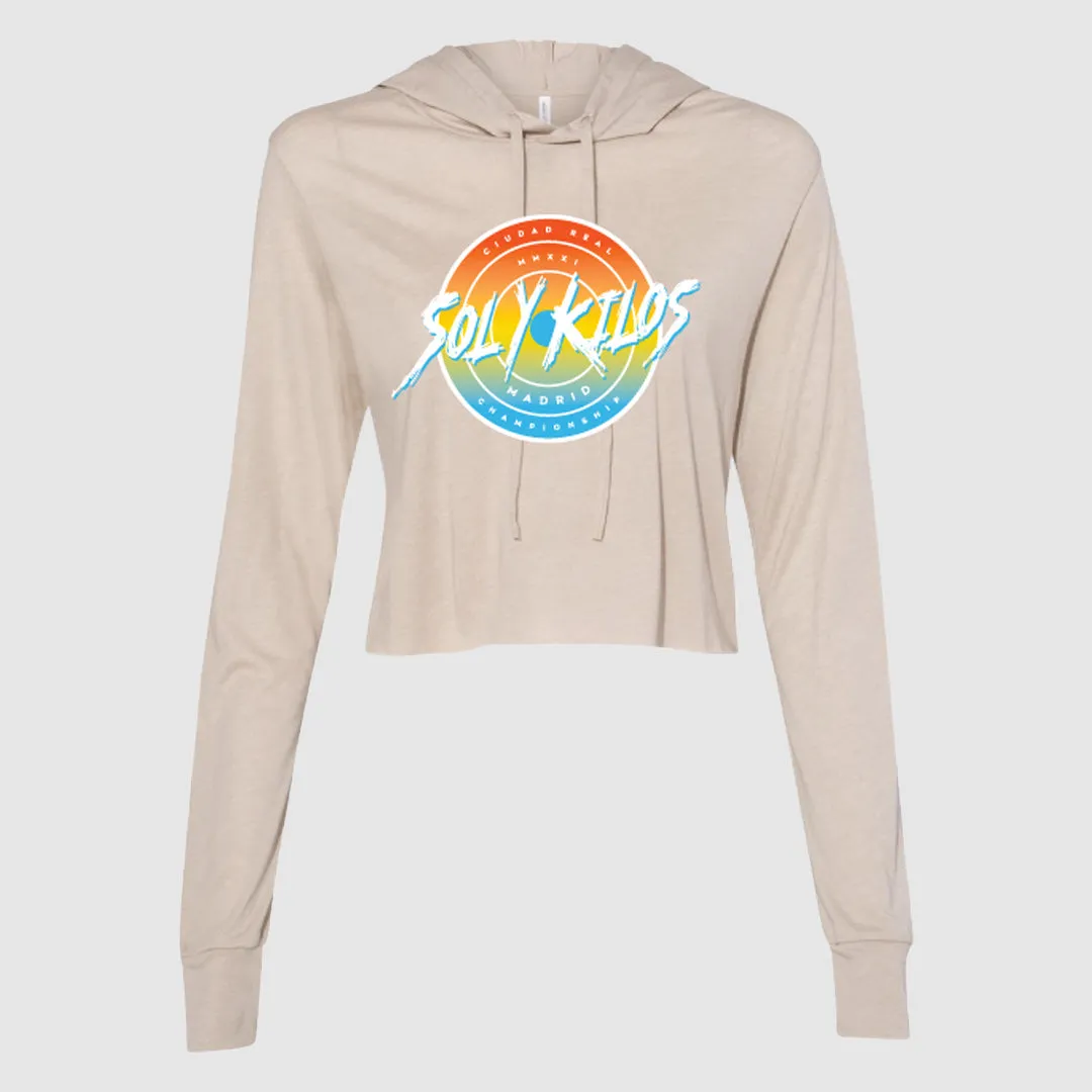 Sol y Kilos Cropped T-Shirt Hoodie (MAD-Heather Dust)