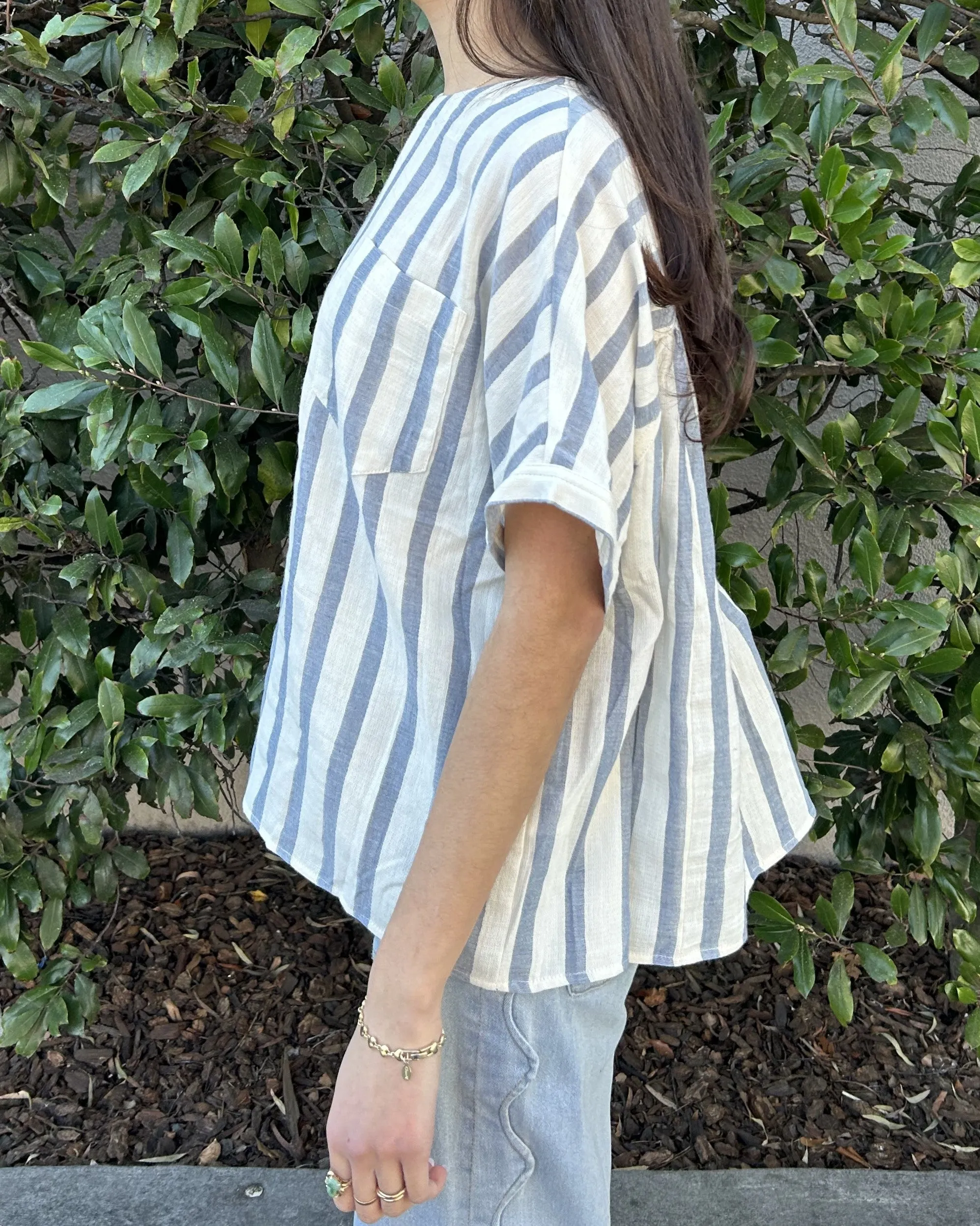 Striped Top - Ocean Blue