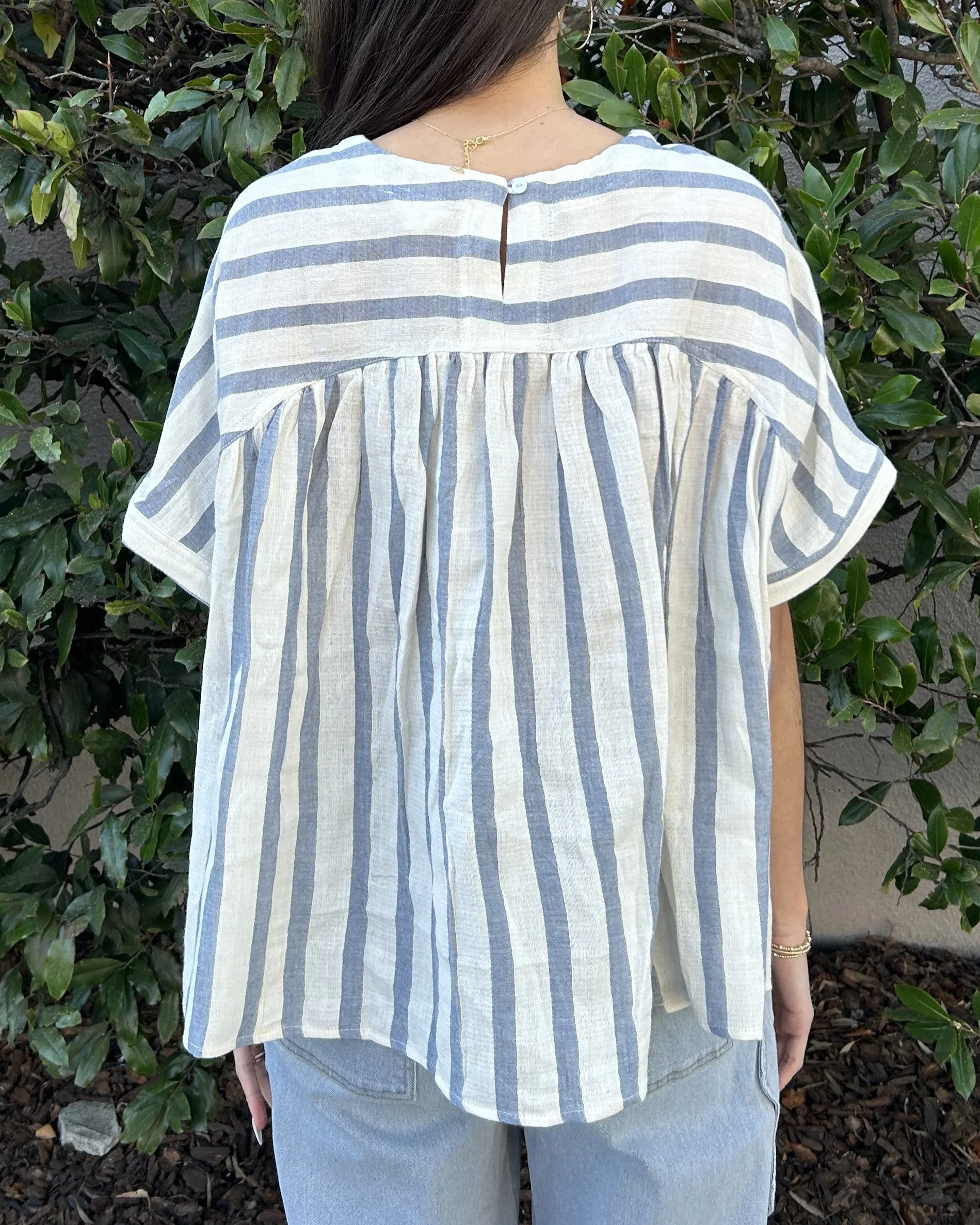 Striped Top - Ocean Blue