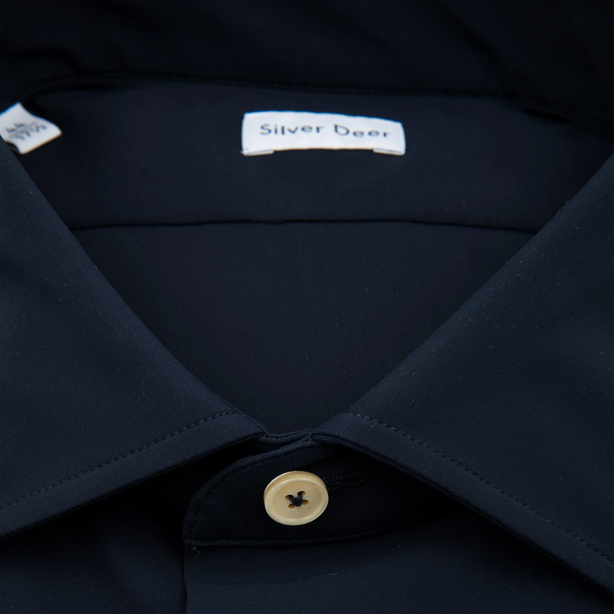 Tecno Stretch Easy Care Solid Sport Shirt Navy