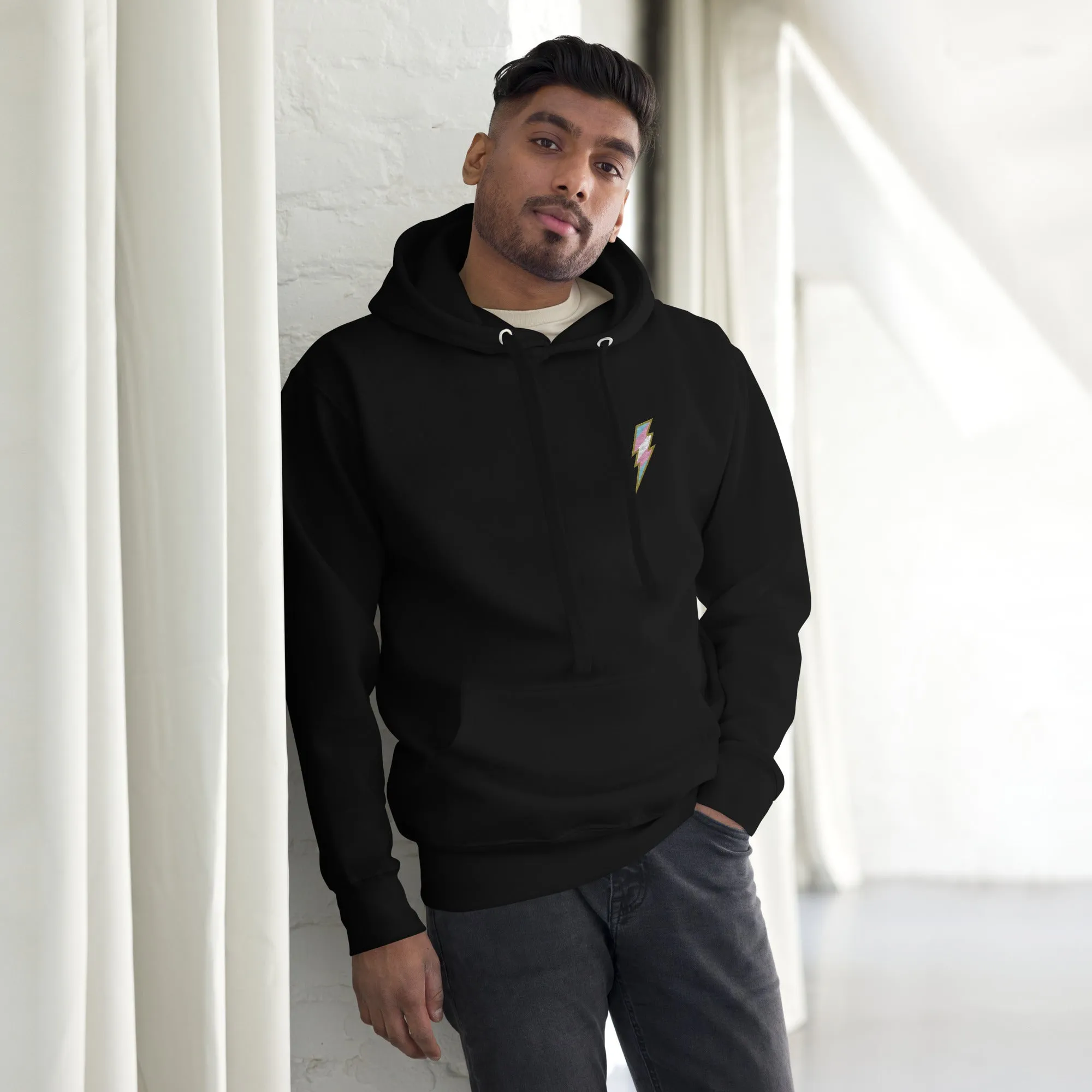 Trans Pride Lightning Embroidered Hoodie