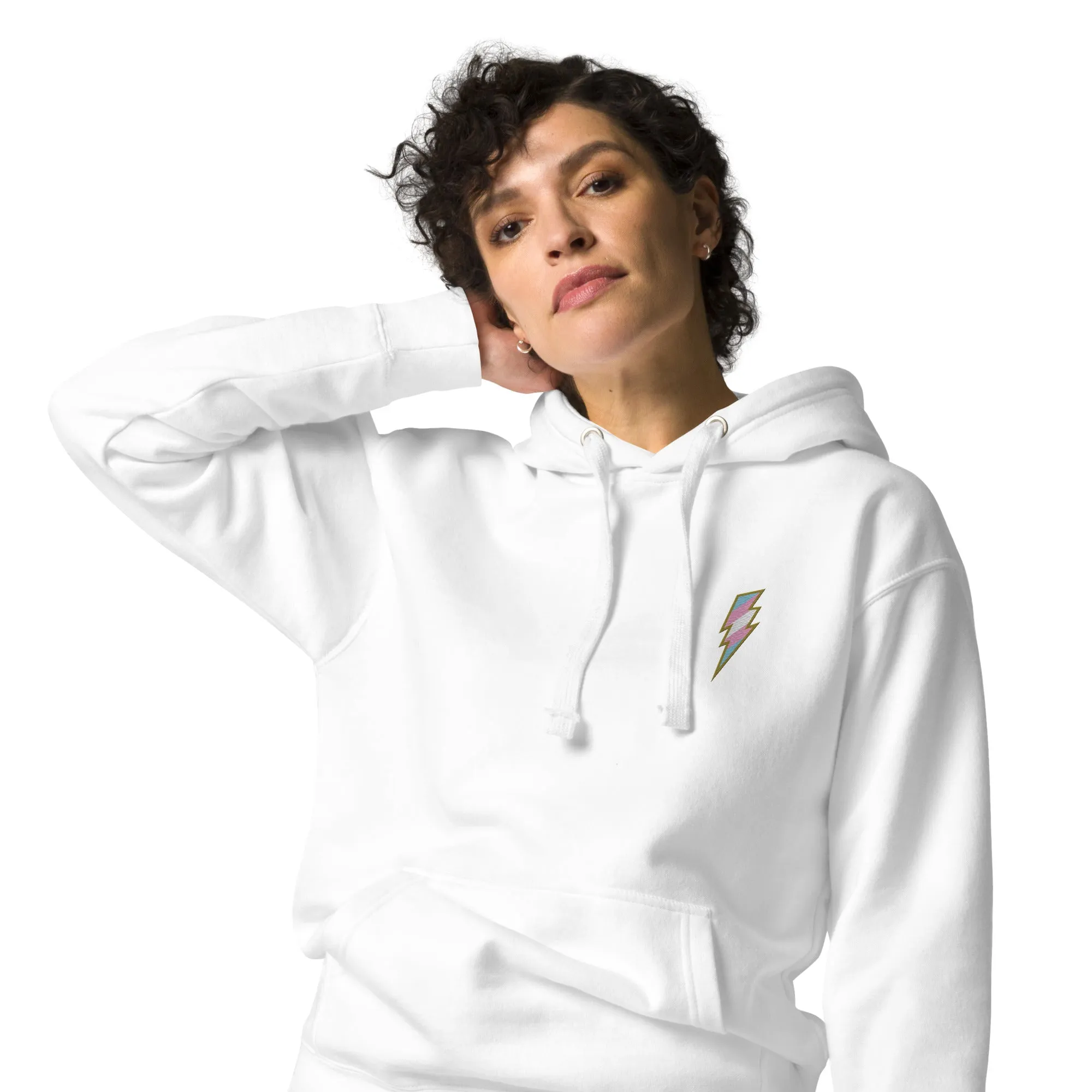 Trans Pride Lightning Embroidered Hoodie