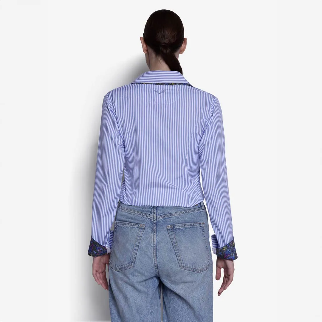 TuffRider Ladies ADEY Double Collar Stripe Shirt