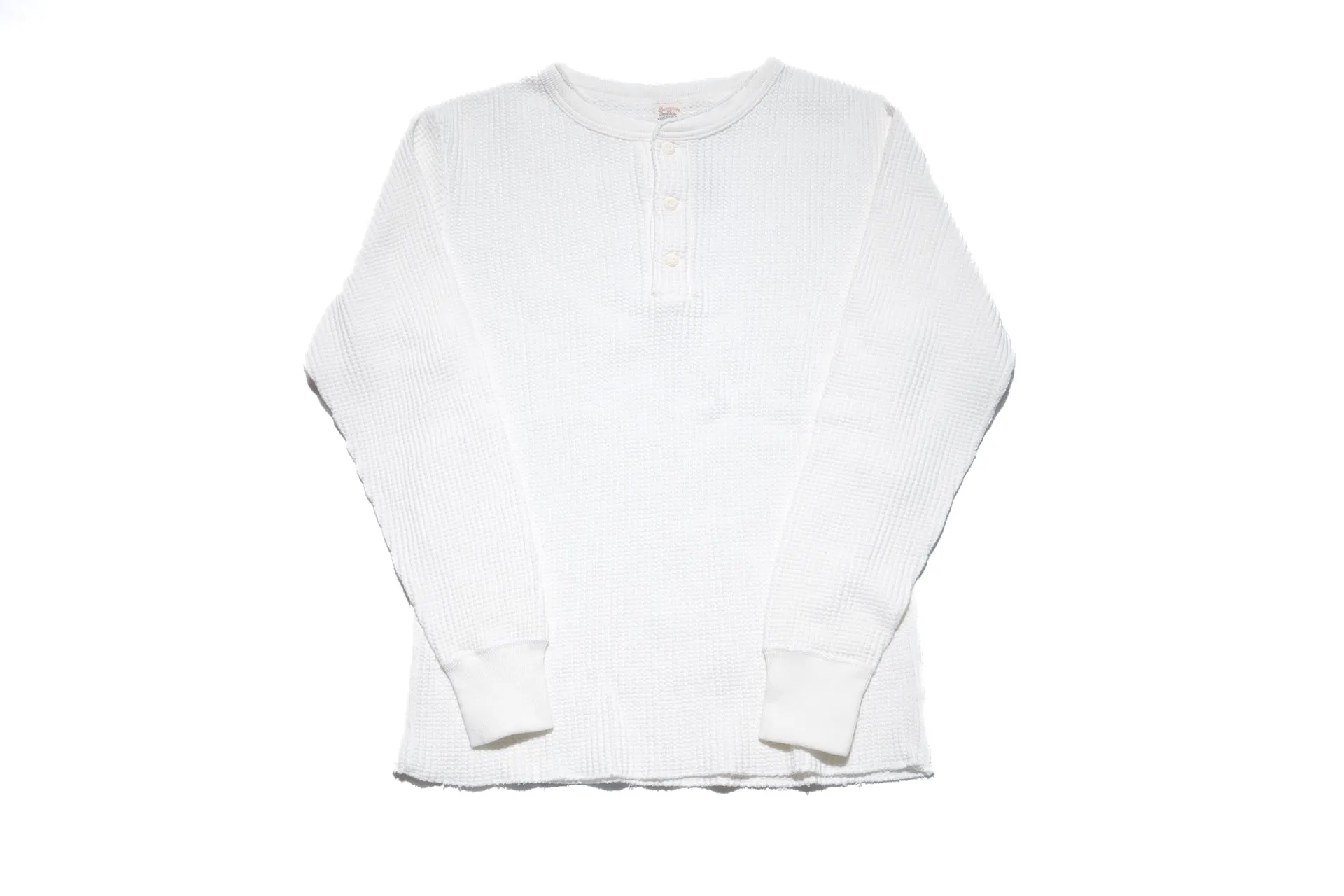UES Ultra Heavyweight "Big Waffle" L/S Henley Thermal (Natural)