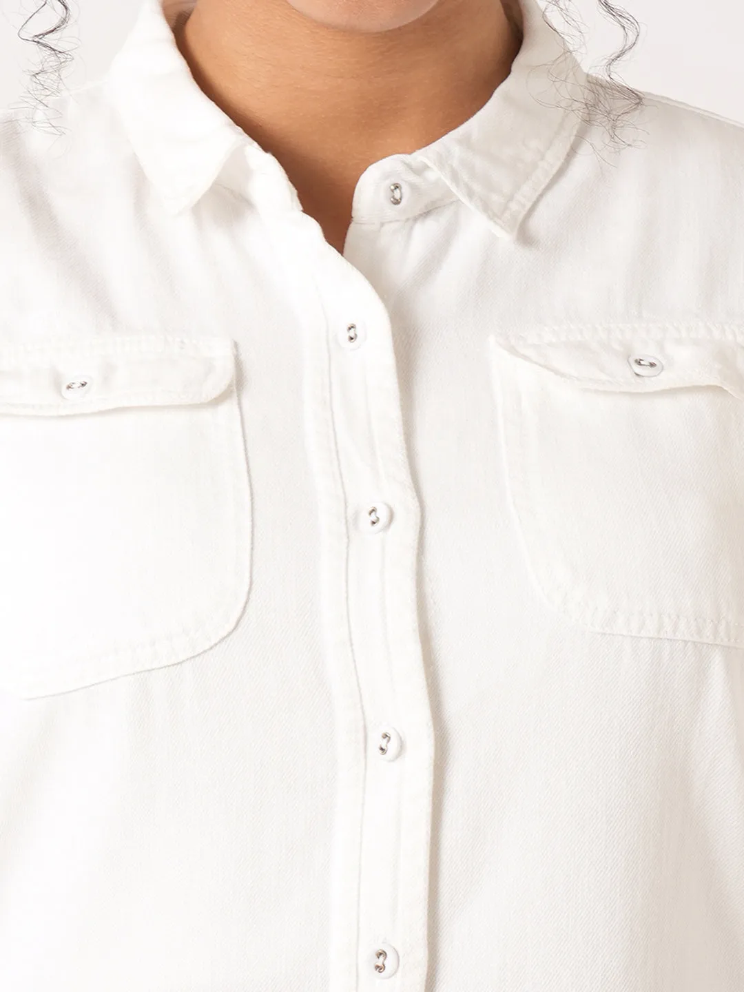 Women Slim Fit White Shirt