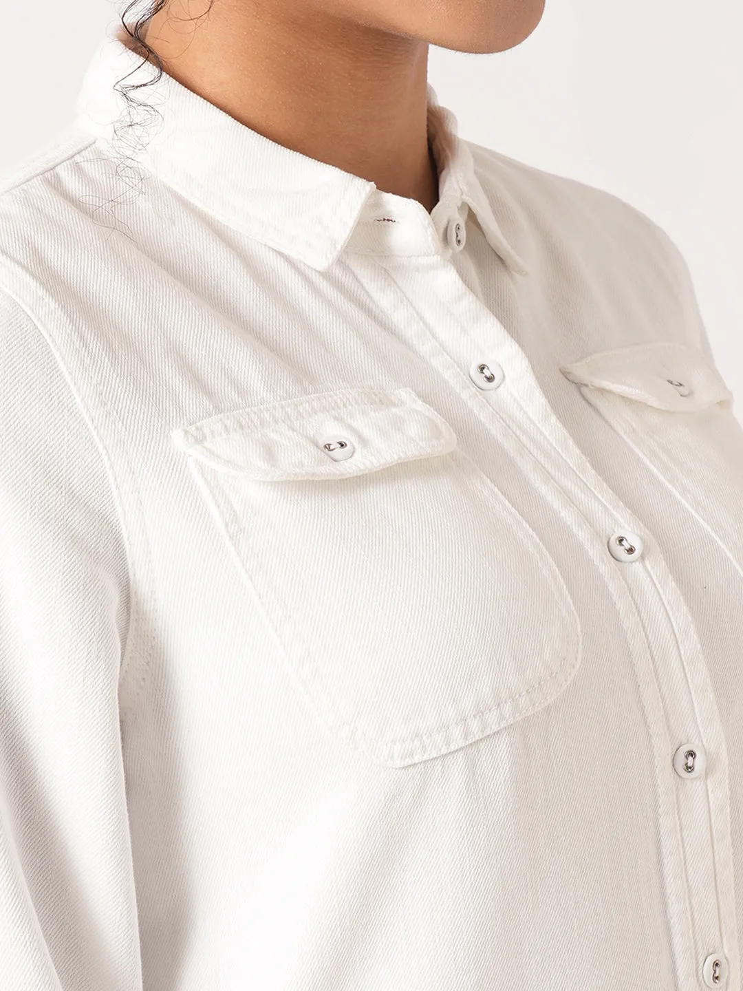 Women Slim Fit White Shirt