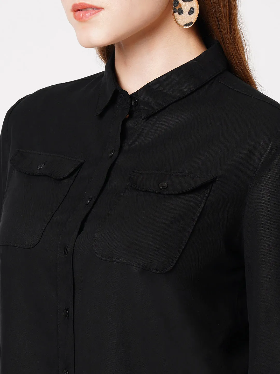 Women Solid Casual Slim Fit Shirt