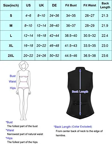 Women's Business Dressy Suit Vest Waistcoat Slim Fit Economy Halter Backless Tuxedo Suits(L, Black 78)