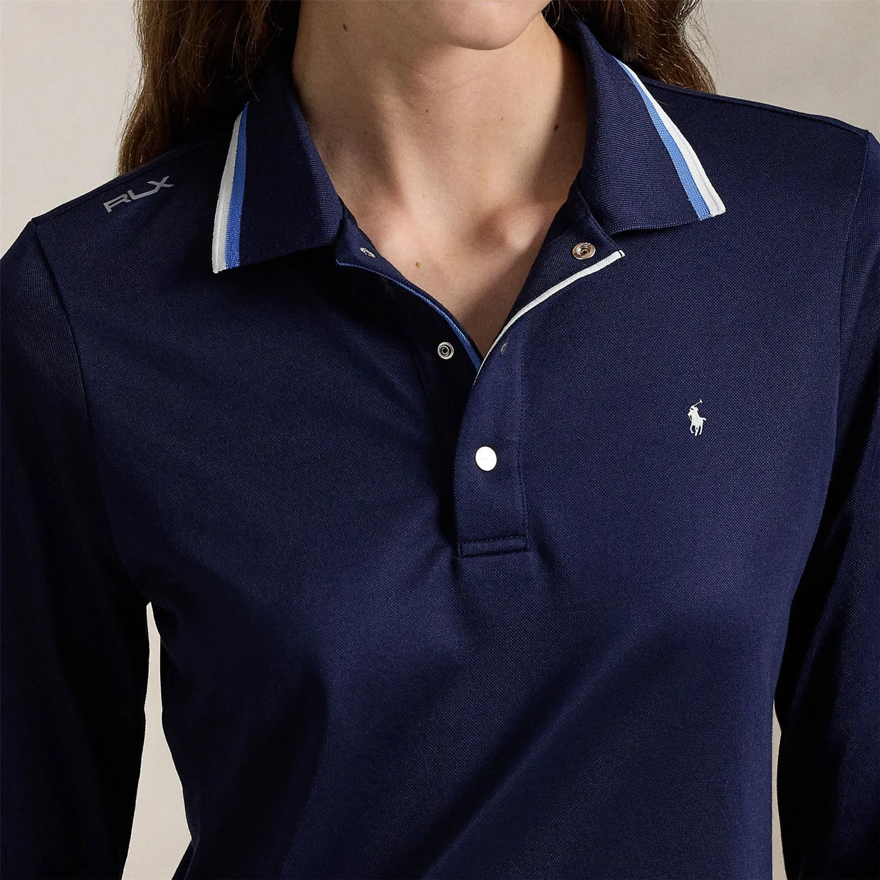 Womens RLX Tour Pique Polo Refined Navy Multi - AW24